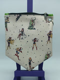 Large ita pouch, DC pin ups/green